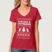 Meowy Sphynxmas T-shirt (Voorkant)