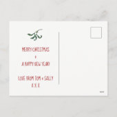 meowy van de kattensanta van de Kerstmisvakantie Feestdagenkaart (Achterkant)