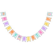 Meowy Verjaardag Schattigee regenboogkatten Vlaggetjes (Alle)