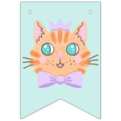 Meowy Verjaardag Schattigee regenboogkatten Vlaggetjes (Eerste vlag)