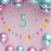 Meowy Verjaardag Schattigee regenboogkatten Vlaggetjes