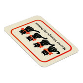 Meowy Vintage-kerstcadeautjes Magnet Magneet (Rechterzijde)