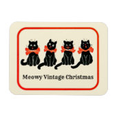 Meowy Vintage-kerstcadeautjes Magnet Magneet (Horizontaal)