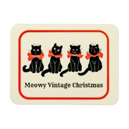 Meowy Vintage-kerstcadeautjes Magnet Magneet