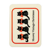Meowy Vintage-kerstcadeautjes Magnet Magneet (Verticaal)