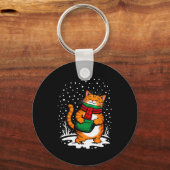 Meowy Xmas Cats Christmas Snow Kitten Funny For Ca Sleutelhanger (Voorkant)