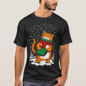 Meowy Xmas Cats Christmas Snow Kitten Funny For Ca T-shirt (Voorkant)