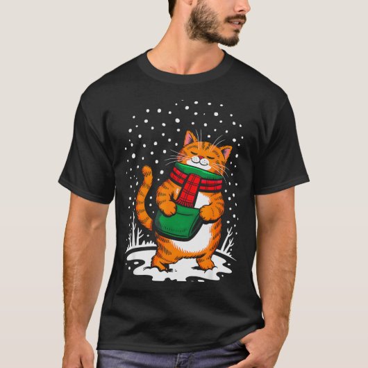 Meowy Xmas Cats Christmas Snow Kitten Funny For Ca T-shirt (Voorkant)
