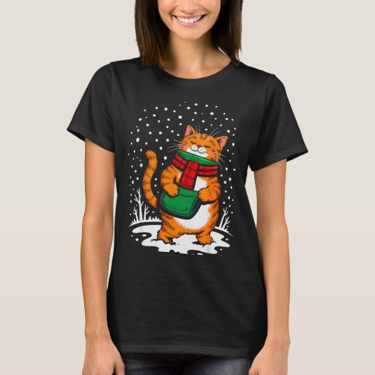 Meowy Xmas Cats Christmas Snow Kitten Funny For Ca T-shirt (Voorkant)