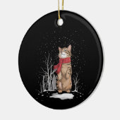 Meowy Xmas Cats Christmas Snow Kitten Funny Gift  Keramisch Ornament (Links)