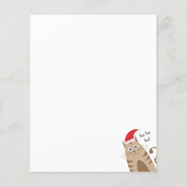 Meowy Xmas grappige kat draagt santa hat