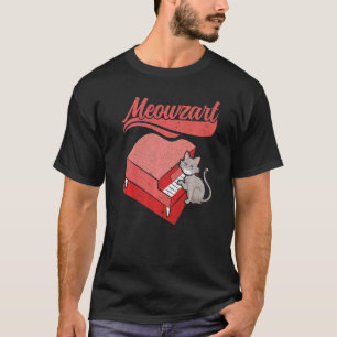 Meowzart Muziekinstrument Muzikant Pianist Kat P T-shirt