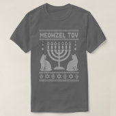 Meowzel Tov Cat Lovers Joodse Holiday Ugly Hanukka T-shirt (Design voorkant)