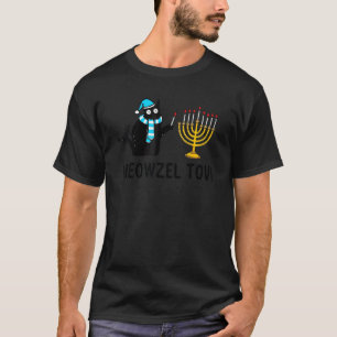Meowzel Tov Chanoeka Joodse Katte-eigenaar Lelijke T-shirt