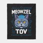 Meowzel Tov Chanoeka Joodse kattenvakantie Fleece Deken (Voorkant)