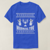 Meowzel Tov Chanokah joodse kat eigenaar Ugly Hanu T-shirt (Design voorkant)