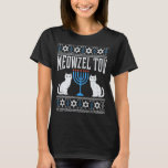 Meowzel Tov Chanokah joodse kat eigenaar Ugly Hanu T-shirt<br><div class="desc">Meowzel Tov Chanukah Joodse kat Eigenaar Lelijke Chanoeka 1</div>