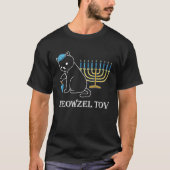 Meowzel Tov Chanokah Joodse kat - eigenaar Ugly T-shirt (Voorkant)