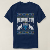 Meowzel Tov Chanukah Funny Jewish Cat Owner Ugly H T-shirt (Design voorkant)