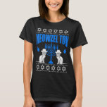 Meowzel Tov Chanukah Joodse kat Hanukkah Ugly Swea T-shirt<br><div class="desc">Meowzel Tov Chanoeka Joodse kat Chanoeka Lelijke trui</div>