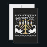 Meowzel Tov Funny Chanukah Hanukkah Ugly Sweater Bedankkaart<br><div class="desc">Meowzel Tov Funny Chanukah Hanukkah Ugly Sweater</div>