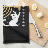 Meowzel Tov Funny Chanukah Hanukkah Ugly Sweater Theedoek (Quarter Fold)