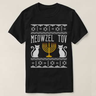 Meowzel Tov Hanukkah Katten Kunst T-shirt