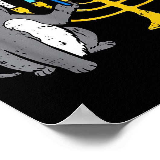 Meowzel Tov Jewish Cat Funny Hanukkah Chanukah Pjs Poster (Hoek)