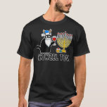 meowzel tov jewish cat menorah hanukkah chanukah t-shirt<br><div class="desc">meowzel tov jewish cat menorah hanukkah chanukah kerstmis</div>