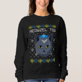 meowzel tov ugly cat hanukkah chanukah trui (Voorkant)