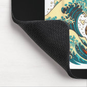 Meowzilla Catzilla Cat Japanese Art Funny For Men  Muismat (Hoek)