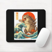 Meowzilla Catzilla Cat Japanese Art Funny For Men  Muismat (Met muis)