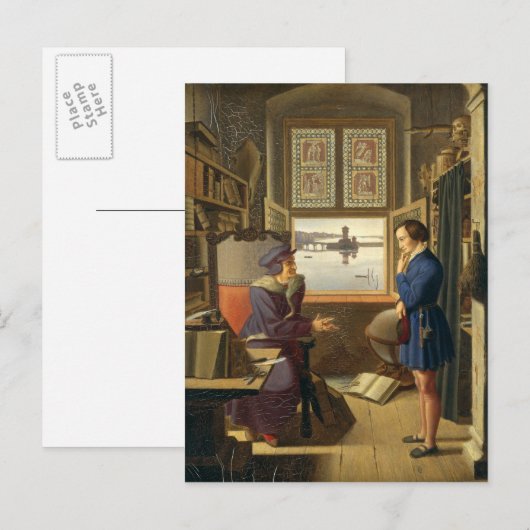 Mephisto en de student, 1828 briefkaart (Voorkant / Achterkant)