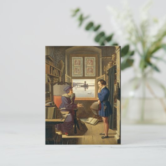 Mephisto en de student, 1828 briefkaart (Staand voorkant)