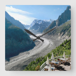 Mer DE Glace - Chamonix Frankrijk Vierkante Klok