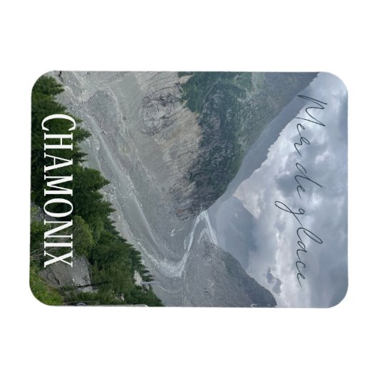 Mer de glacé, Chamonix, Mont Blanc, Franse Alpen Magneet (Horizontaal)