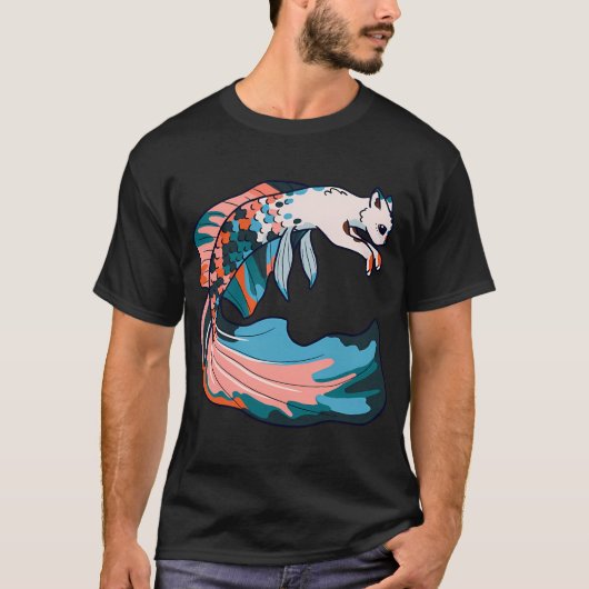 mer-kitty (ontwerp 1, kleuren 2/3) t-shirt (Voorkant)