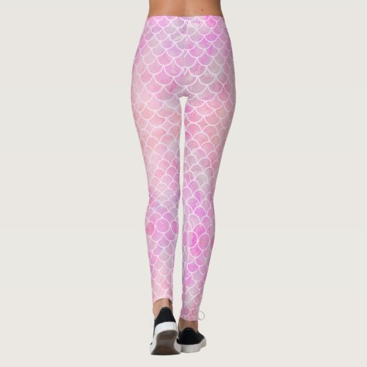 Mer Mama Mermaid Pattern Leggings (Achterkant)