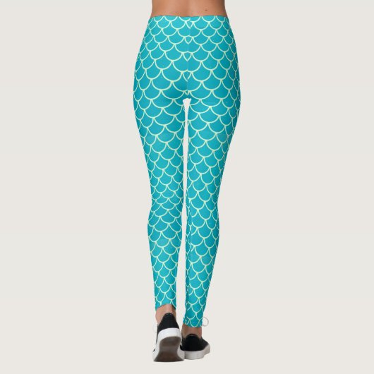 Mer Mama Mermaid Pattern Leggings (Achterkant)
