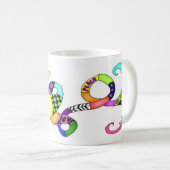 Mer-Mok kleurrijke zeemeermin Koffiemok (Voorkant rechts)