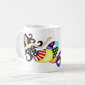 Mer-Mok kleurrijke zeemeermin Koffiemok (Voorkant links)