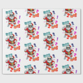 Mer rizz mas - Christmas Rizz funny Santa  Cadeaupapier (Vlak)