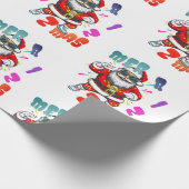 Mer rizz mas - Christmas Rizz funny Santa  Cadeaupapier (Hoek)