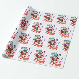 Mer rizz mas - Christmas Rizz funny Santa  Cadeaupapier