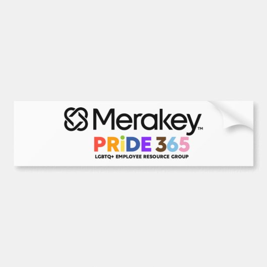 Merakey PRIDE Bumpersticker (Voorkant)