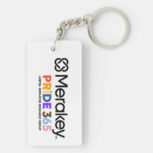 Merakey PRIDE Rectangle Sleutelhanger (achterkant)