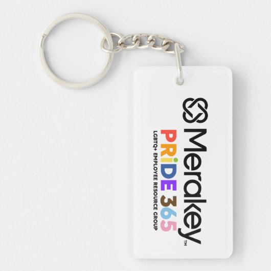 Merakey PRIDE Rectangle Sleutelhanger (Voorkant)