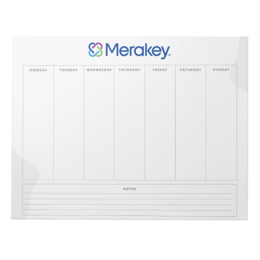 Merakey Weekly Planner Notitieblok (Voorkant)