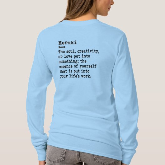 Meraki: Crew Neck met lange mouwen T-shirt (Achterkant)