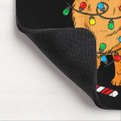 Meranian Dog Christmas Lights Santa Xmas Pet Dog L Muismat (Hoek)